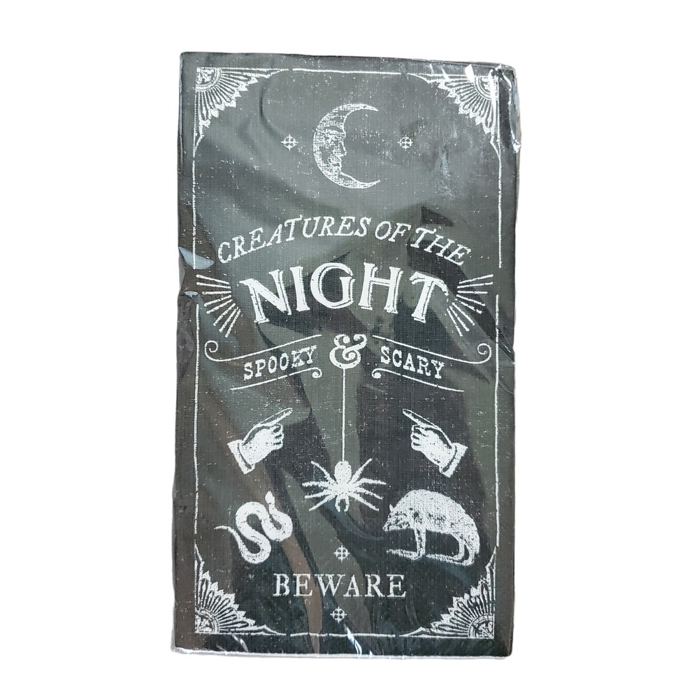 Creatures of the Night Halloween Guest Towels 32ct 3-Ply Spooky Napkins New